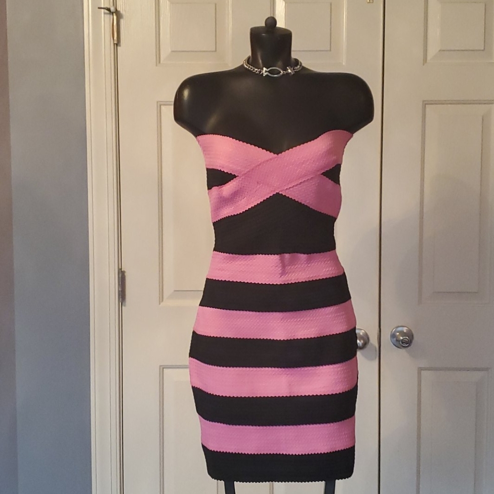 Black and Pink Tube dress